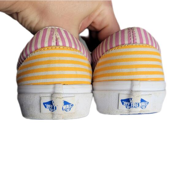 Vans Classic Slip On Deck Club Mixed Stripes Multicolor Sneakers sz 7 (women's) - Picture 7 of 10